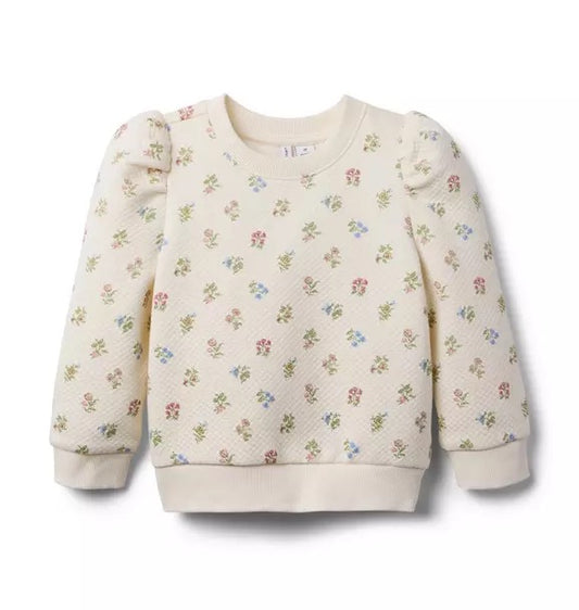 Floral Quilted Sweatshirt