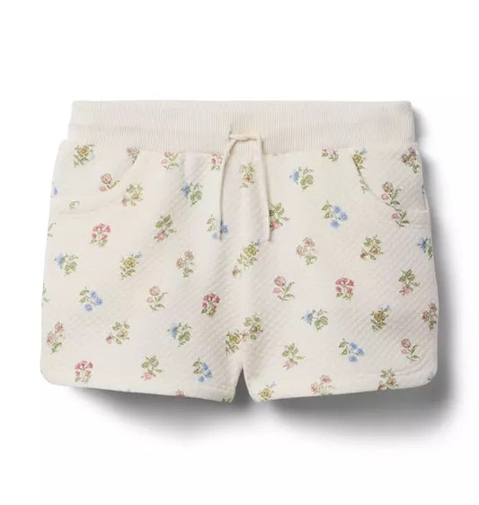 Quilted Floral Shorts