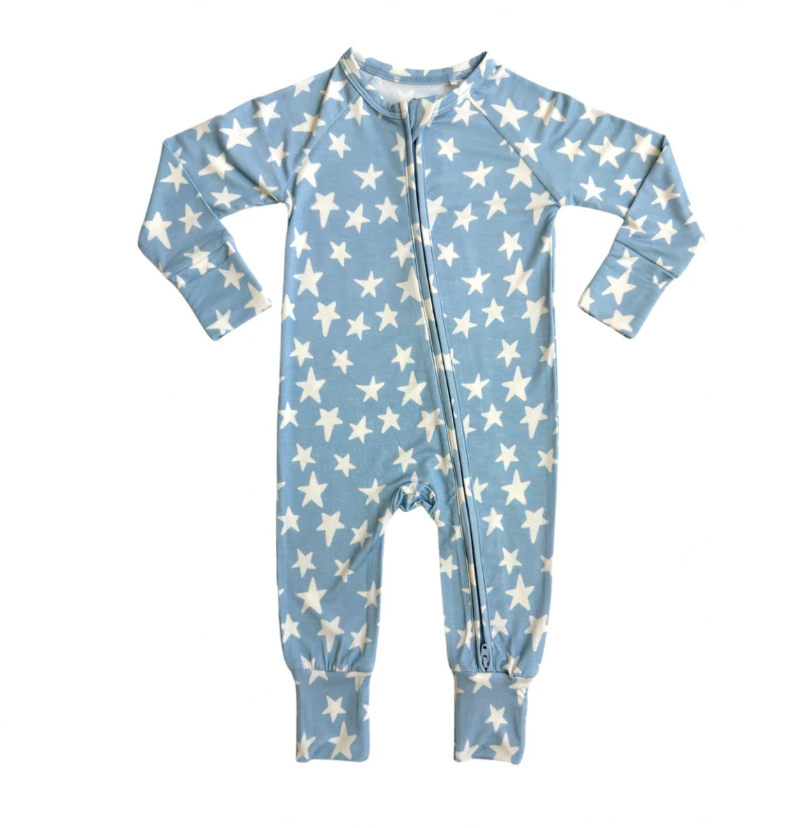 Blue Stars Zipper Romper