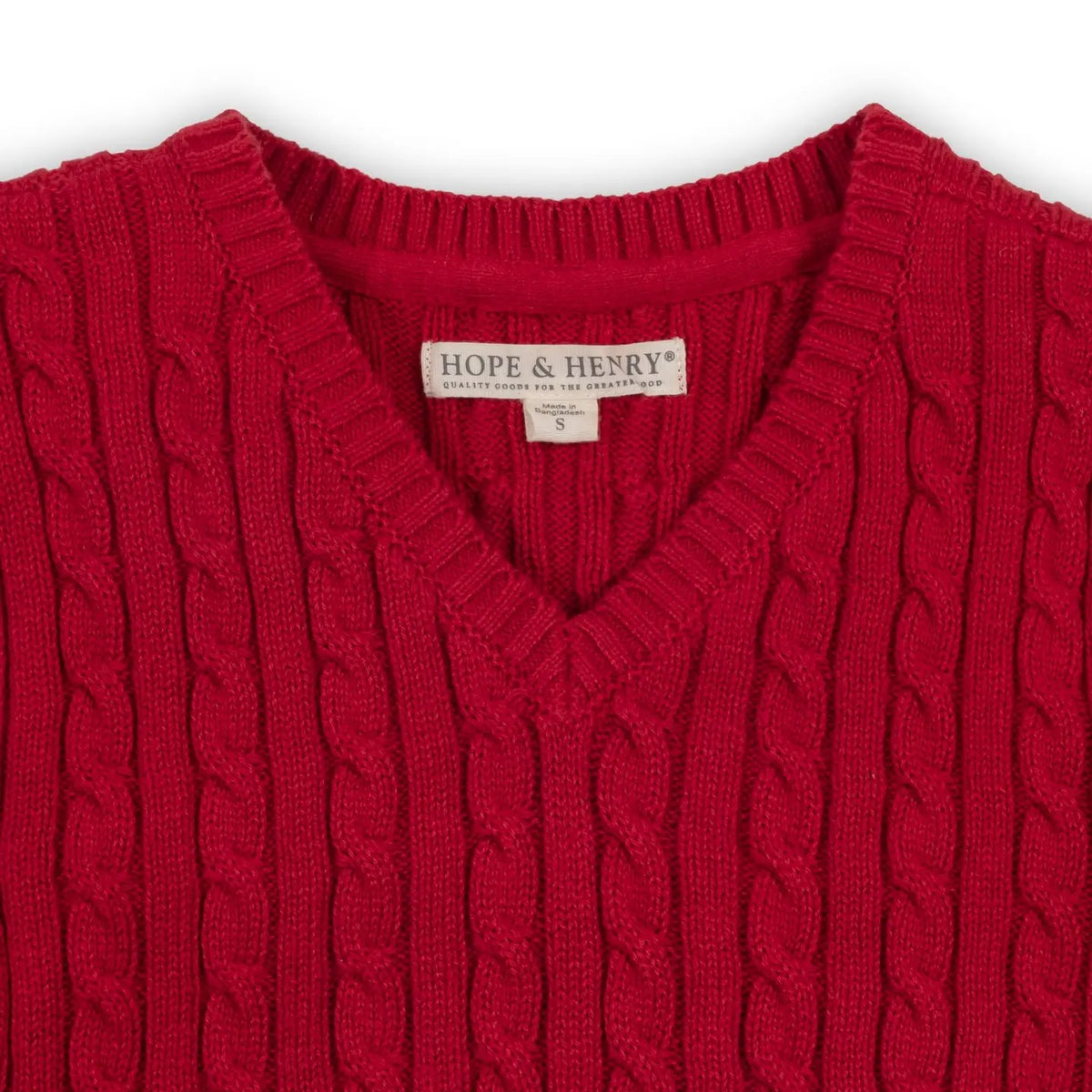 Boys Organic Cable Sweater Vest