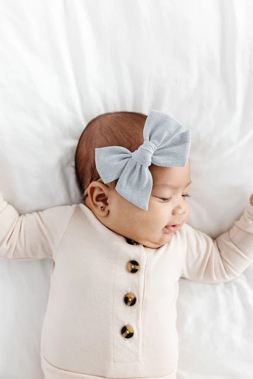 Classic Bow Headband - Dove