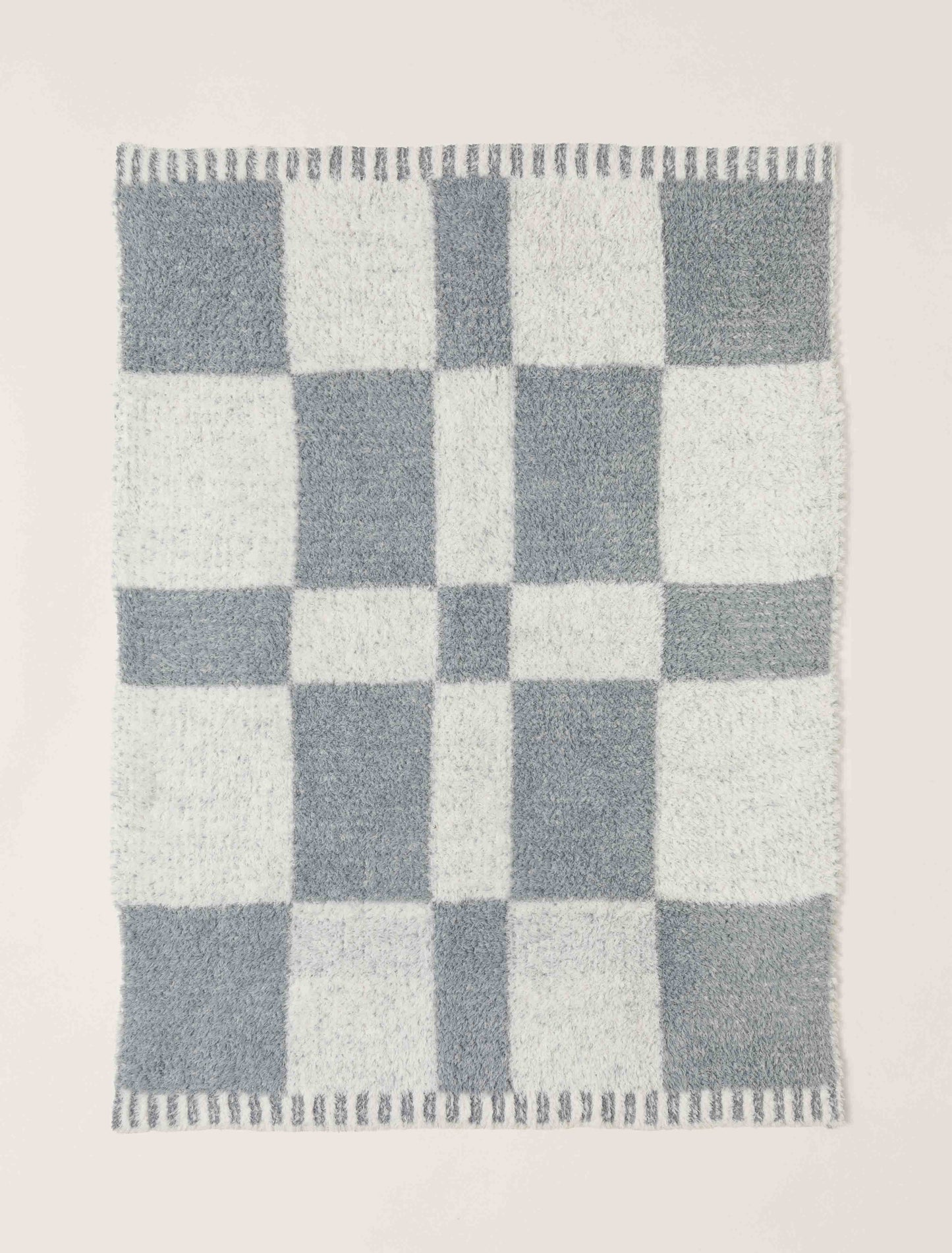CozyChic Checkered Stroller Blanket - Moonbeam-Cream