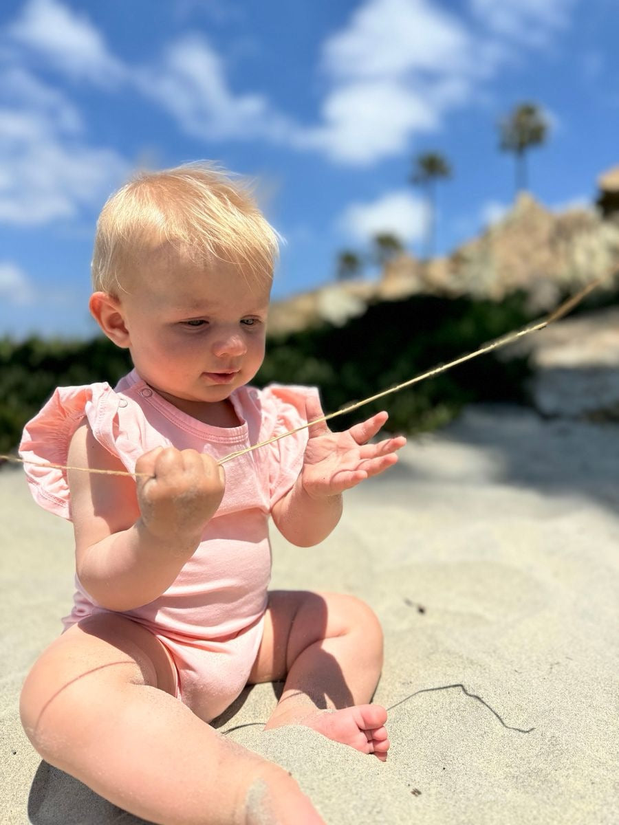 Ruffle Sleeve Onesie - 3 colors