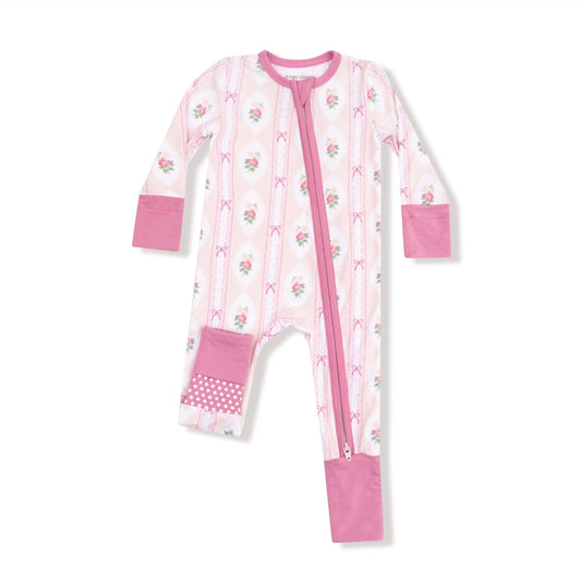 Ogee Lace Floral - Zipper Romper