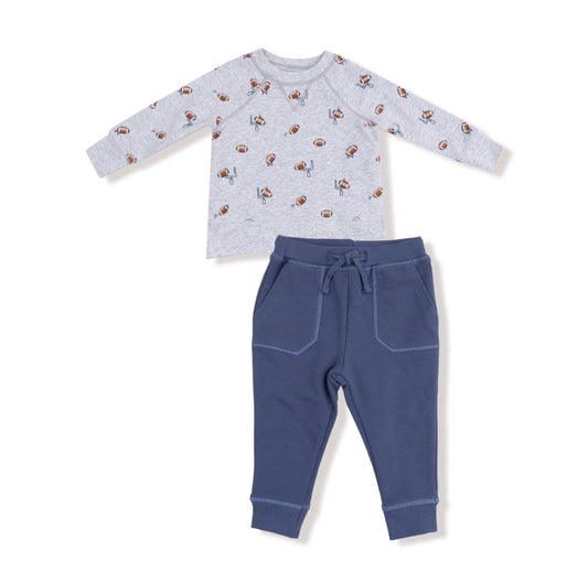 Football Field Goal - Raglan Sweatshirt And Jogger Set