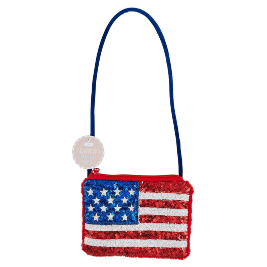 Patriotic Flag Light-Up Purse