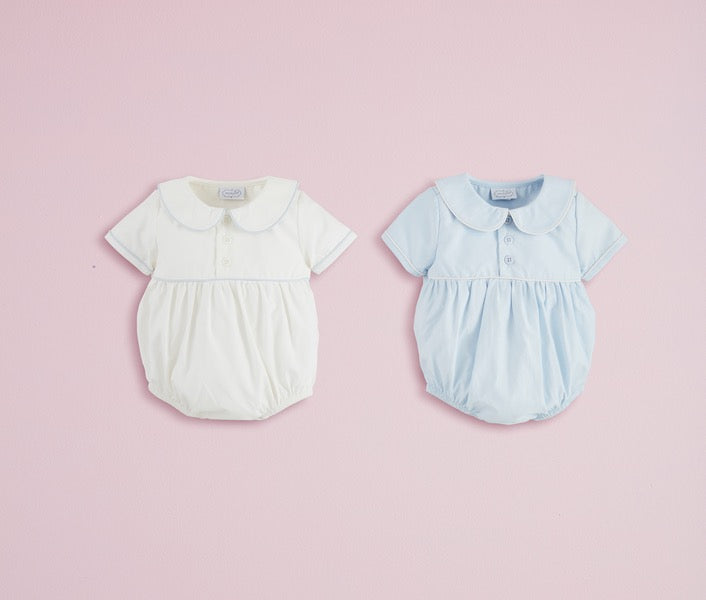Blue Collard Poplin Bubble