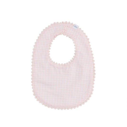Pink Gingham Bib