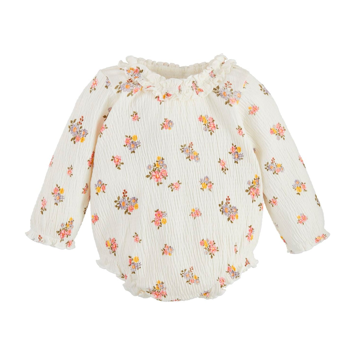 Floral Crinkle Knit Bodysuit