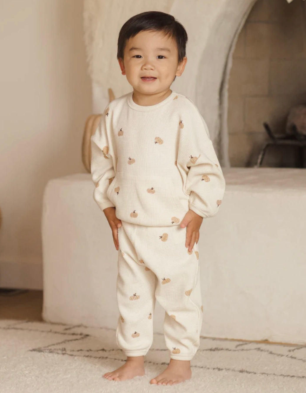 Waffle Slouch Set - Pumpkins