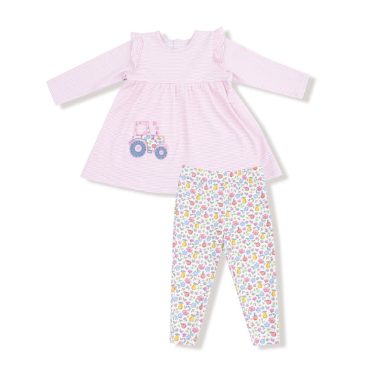 Fall Fruit Floral Dress + Legging Set