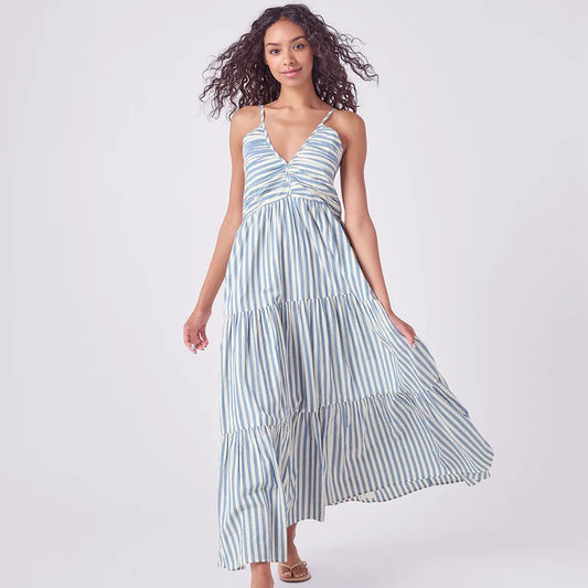 Womens Hope Dress - Blue Stripe