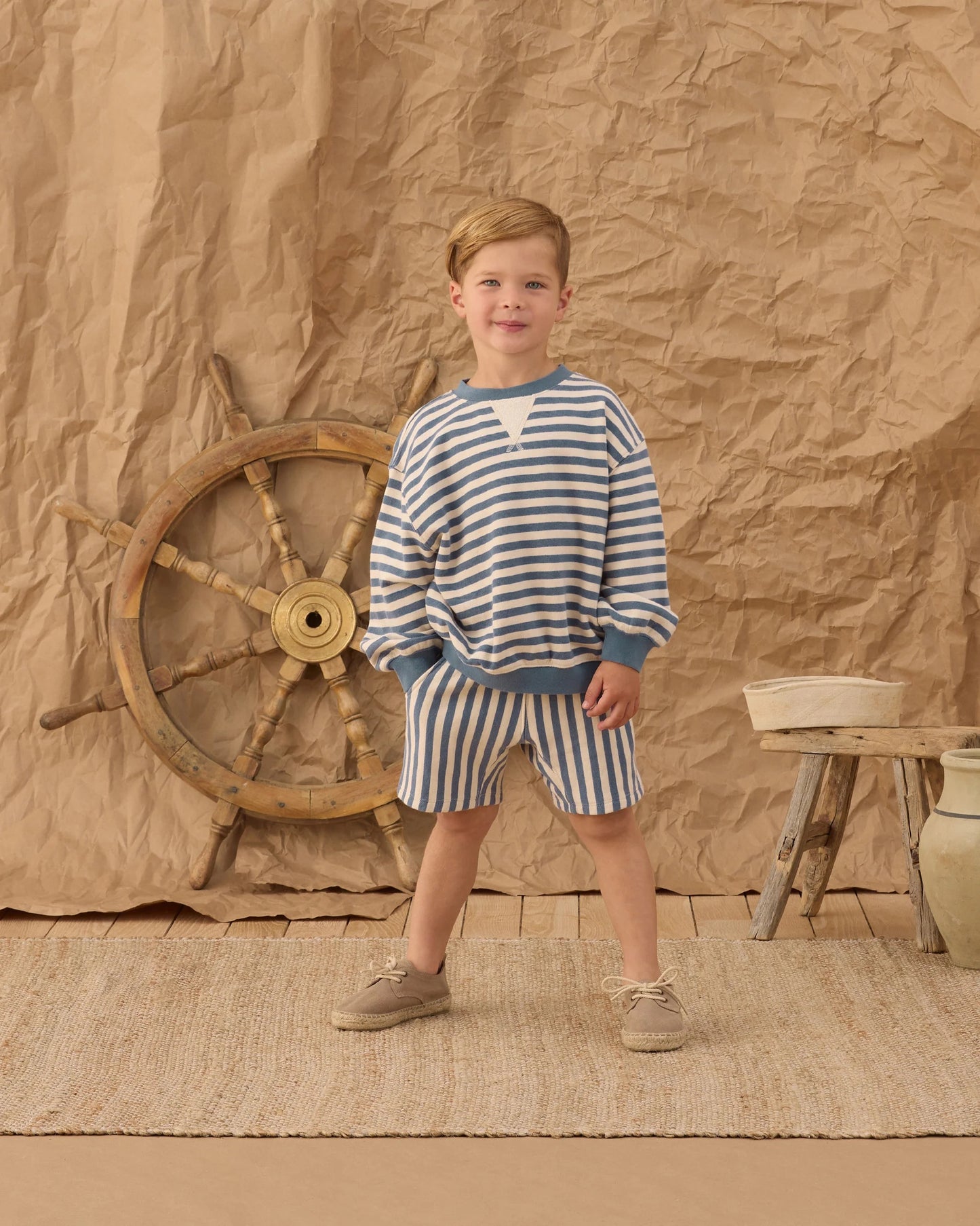 Relaxed Short - Marine Stripe
