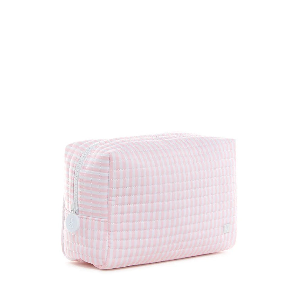 Quilted Everyday Pouch - Pink Stripe