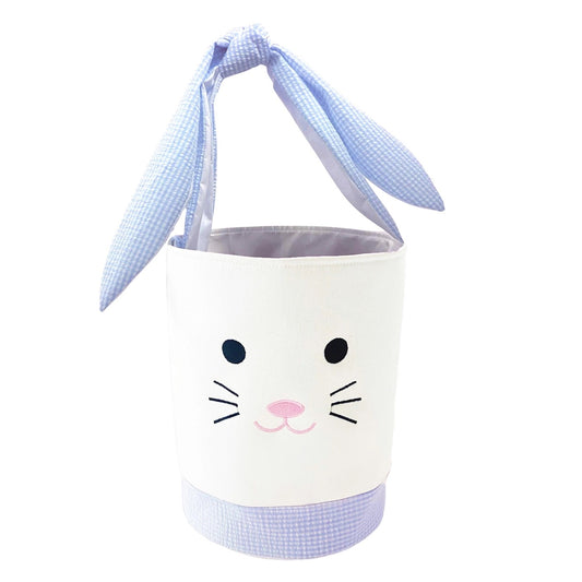 Easter Bunny Basket - Blue Gingham