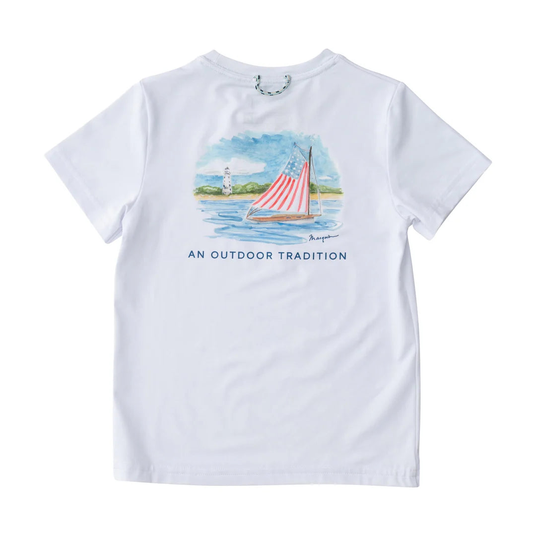 American Flag Pro Performance Fishing T-Shirt
