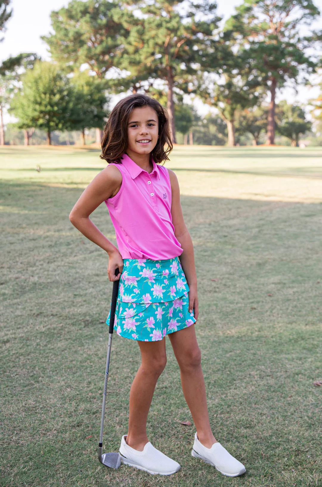 Sleeveless Polo Shirt - Fuchsia Pink