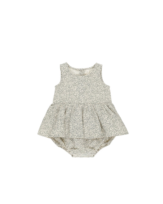Skirted Tank Romper - Green Garden
