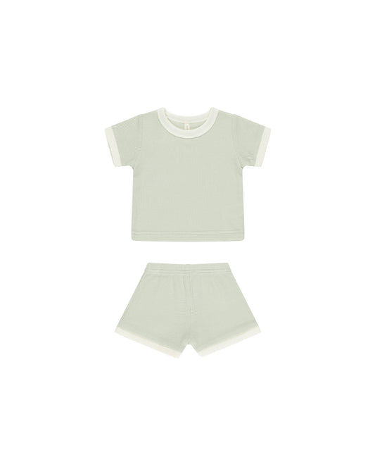 Waffle Shortie Set - Mint
