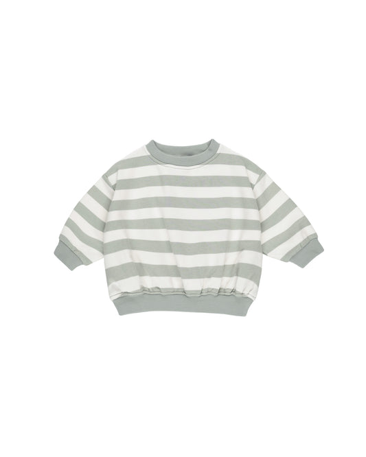 Relaxed Sweatshirt - Sage Stripe