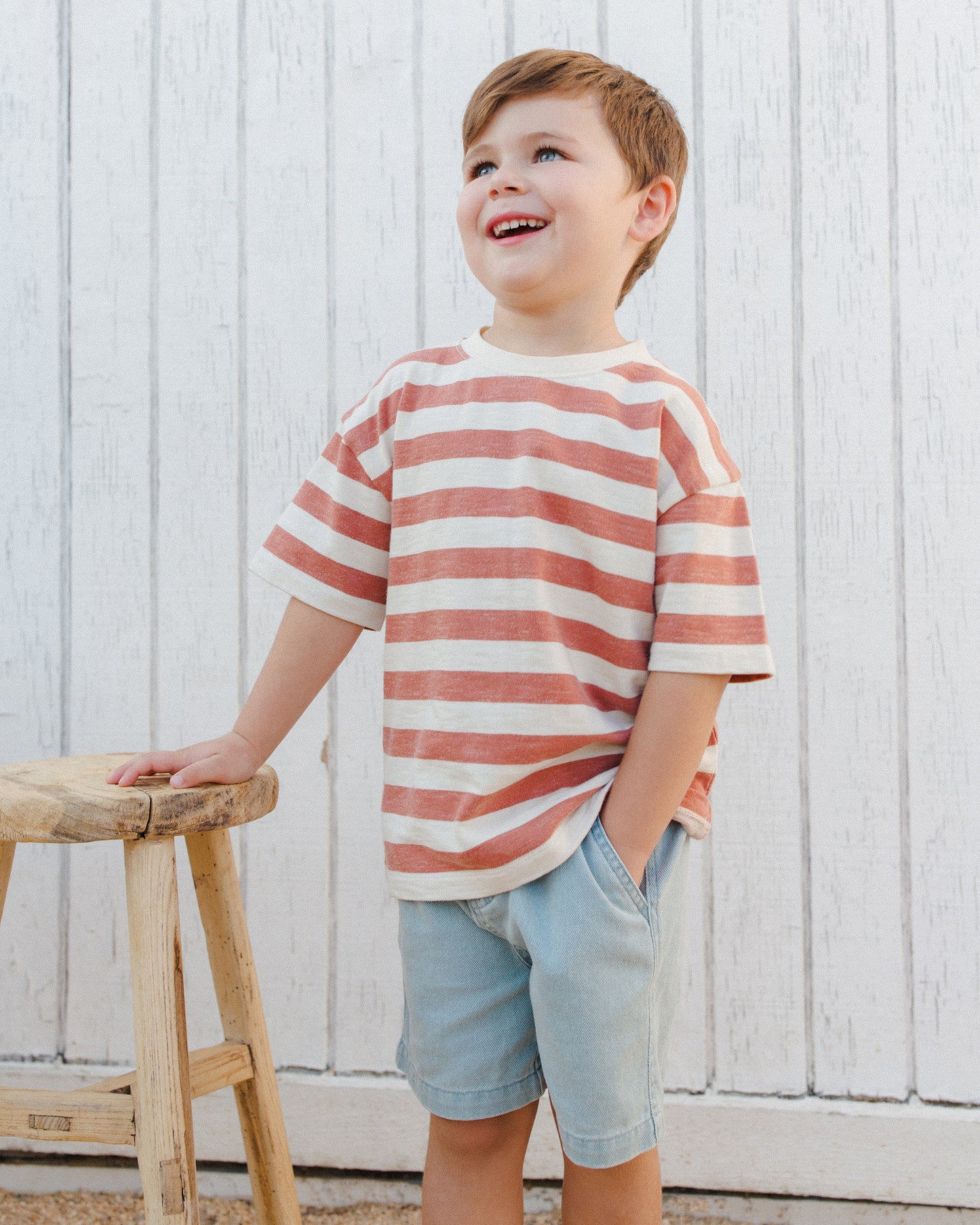 Relaxed Tee - Poppy Stripe