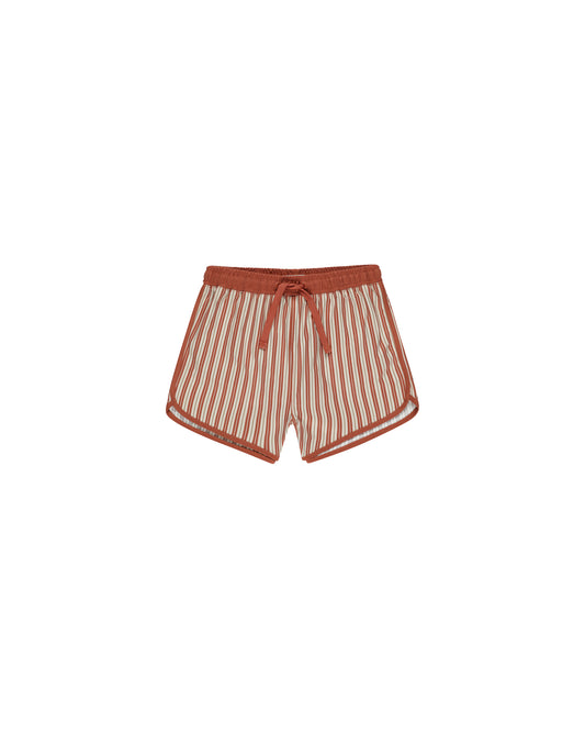 Poppy Pinstripe Swim Trunk