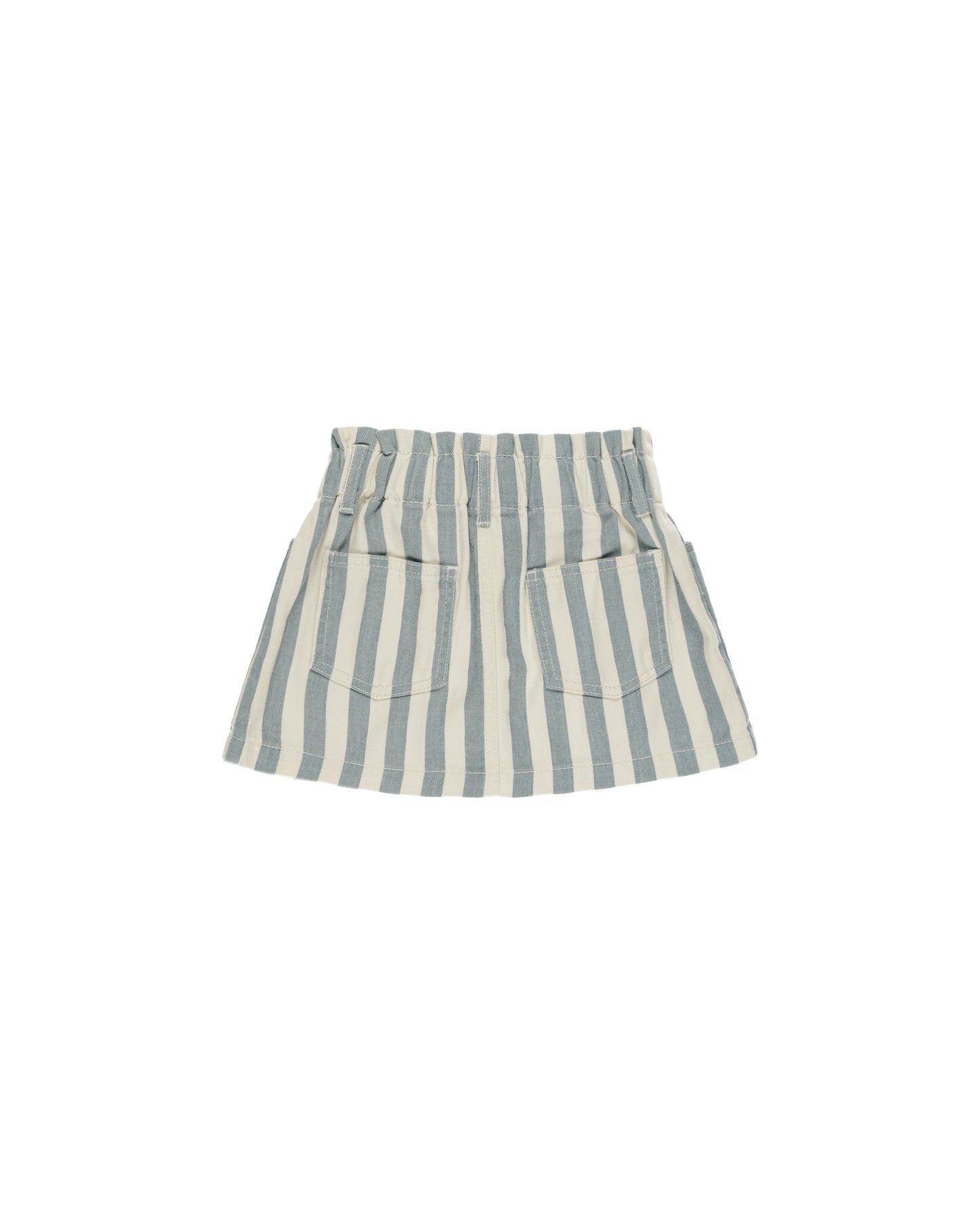 Denim Mini Skirt - Ocean Stripe