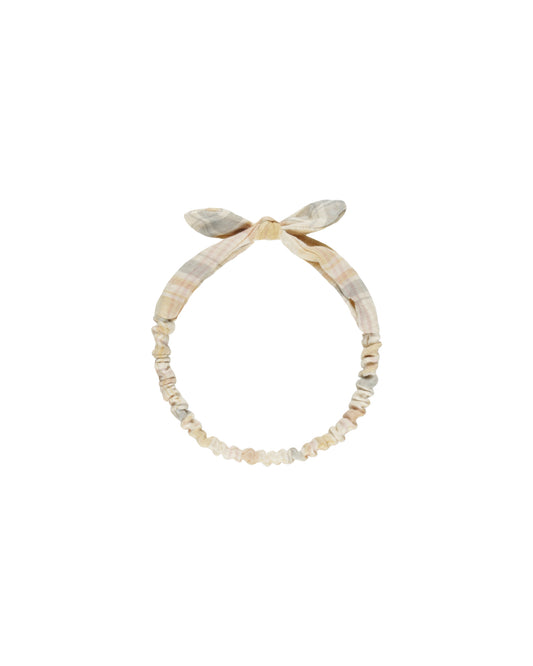 Baby Bow Headband || Pastel Plaid