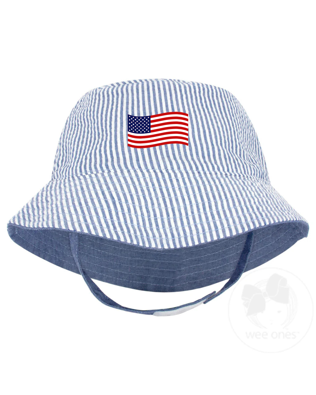 American Flag Embroidered Bucket Hat