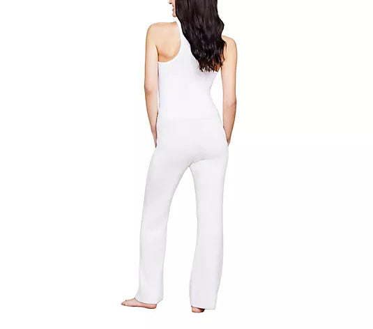CozyChic Lite Contrast Ribbed Pant - Primrose/Pearl