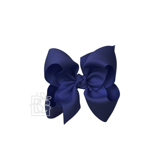 Signature Grosgrain Bow: Large 5.5" - Navy