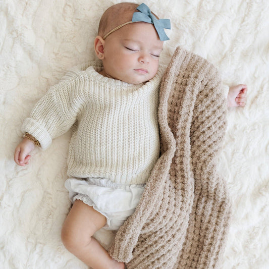 Waffle Mini Blanket: Wheat