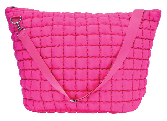 Pretty Pink Puffy Weekender Bag