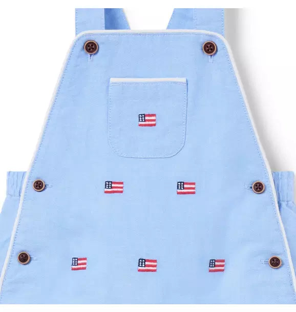 Embroidered Flag Oxford Overall