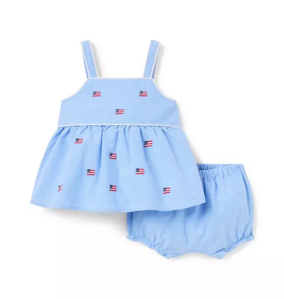 Embroidered Flag Matching Set