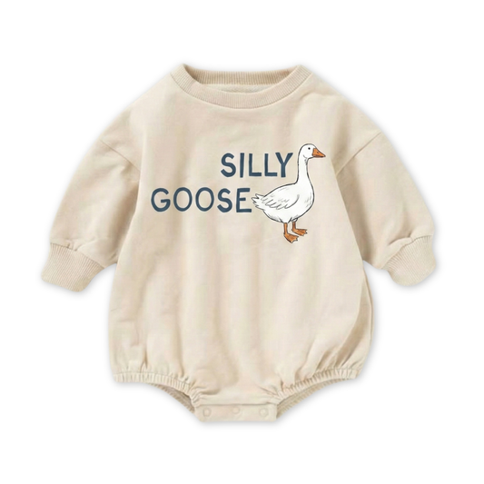Organic Cotton French Terry Bubble Romper - Silly Goose