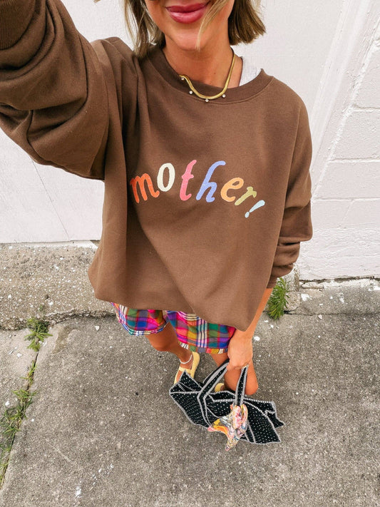 mother! sweatshirt - brown