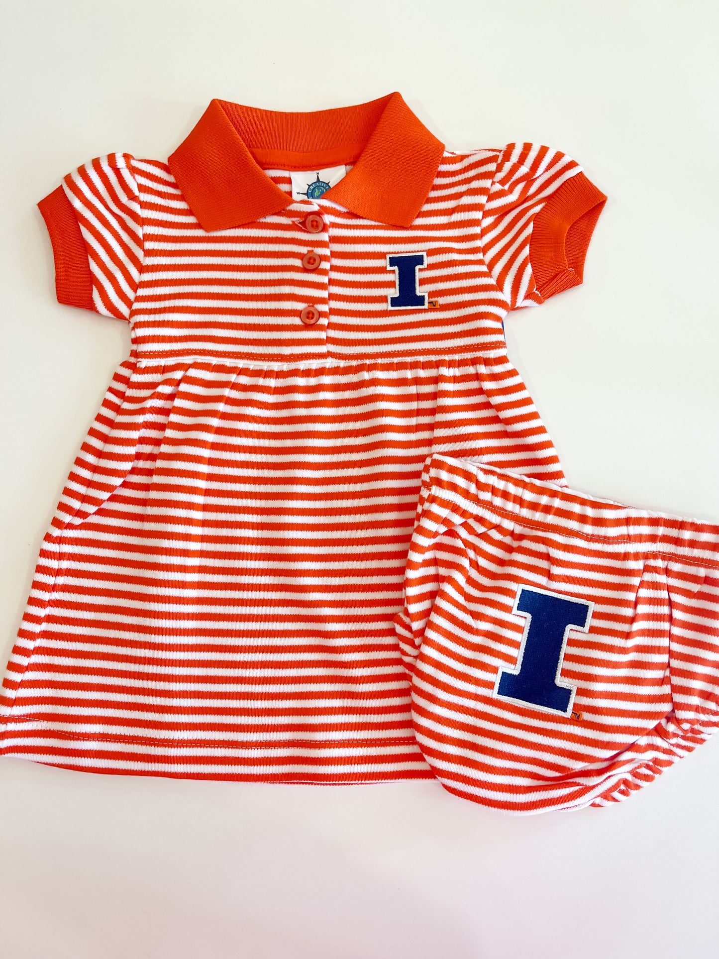 Illini Polo Dress - Orange Stripe
