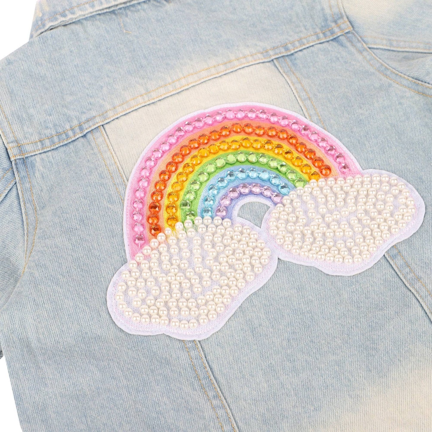 Rainbow Pearl Denim Jacket