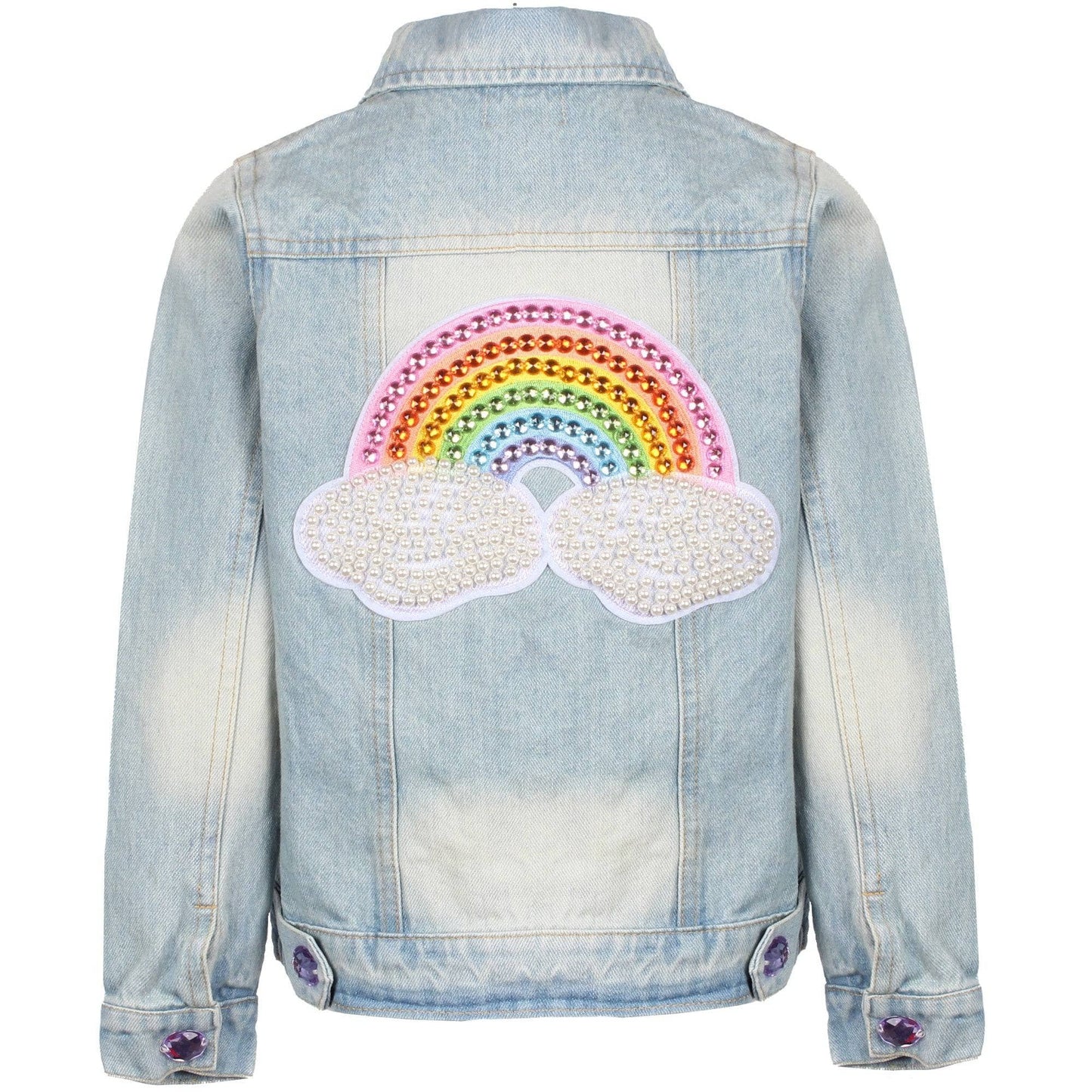 Rainbow Pearl Denim Jacket
