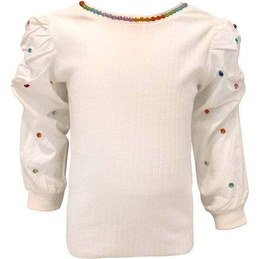 Gem Queen Puff Sleeve Blouse - 4T