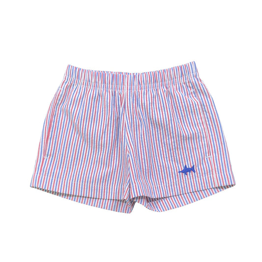 Naples Seersucker Short - Patriotic Stripe