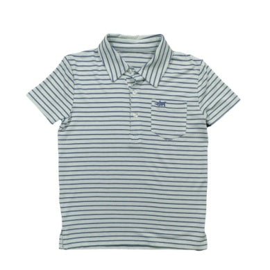 Banks Short Sleeve Polo - Blue Stripe