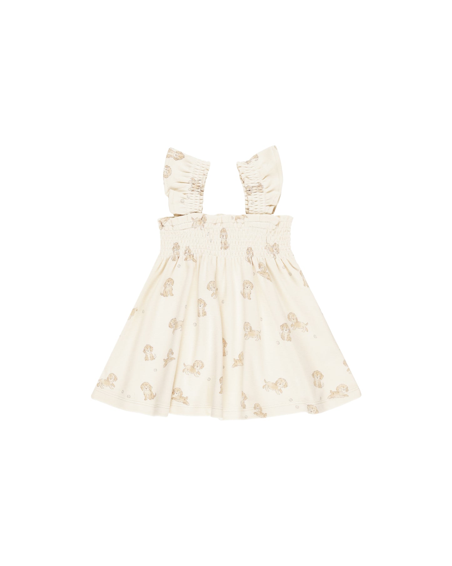 Smocked Jersey Dress - Puppies