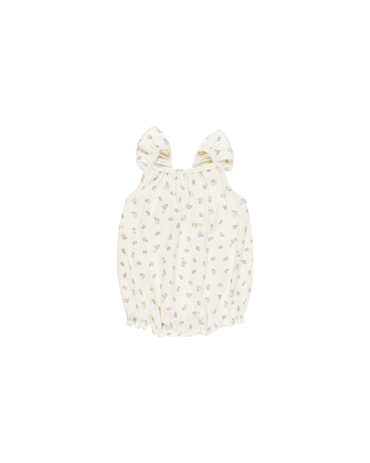 Ribbed Ruffle Romper - Fleur
