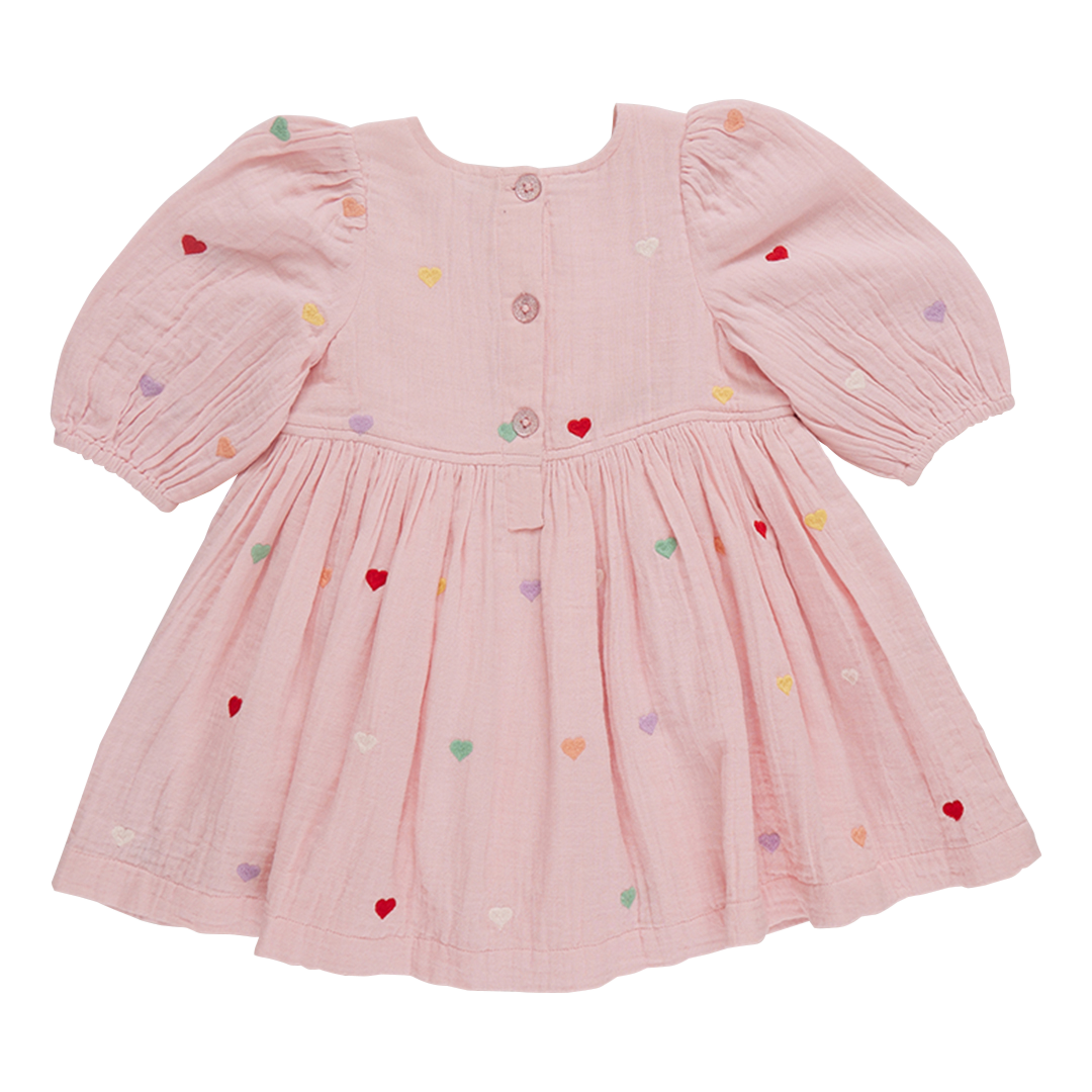 Brooke Dress - Candy Heart Embroidery
