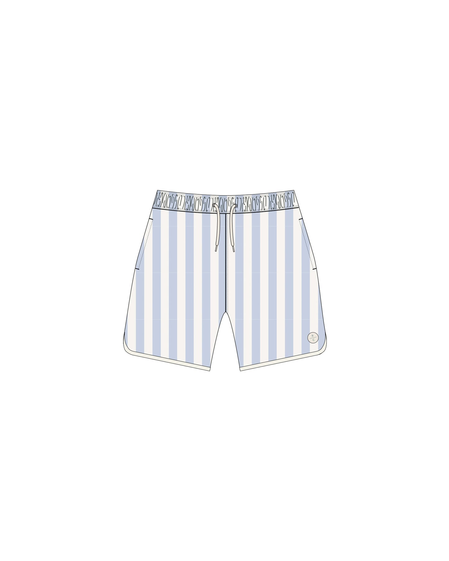 Blue Stripe Swim Trunk