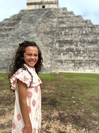 Floral Embroidered Shirt Dress - Chichen Itza