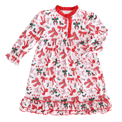 Long Sleeve Princess Ruffle Nightgown - Bow What Fun