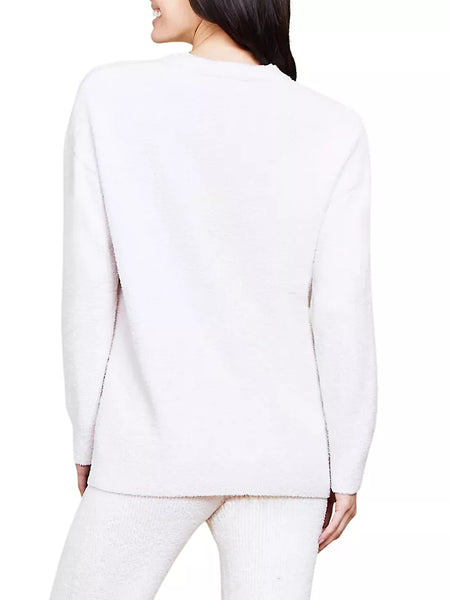 CozyChic Lite Contrast Rib Pocket Cardigan - Primrose Pearl